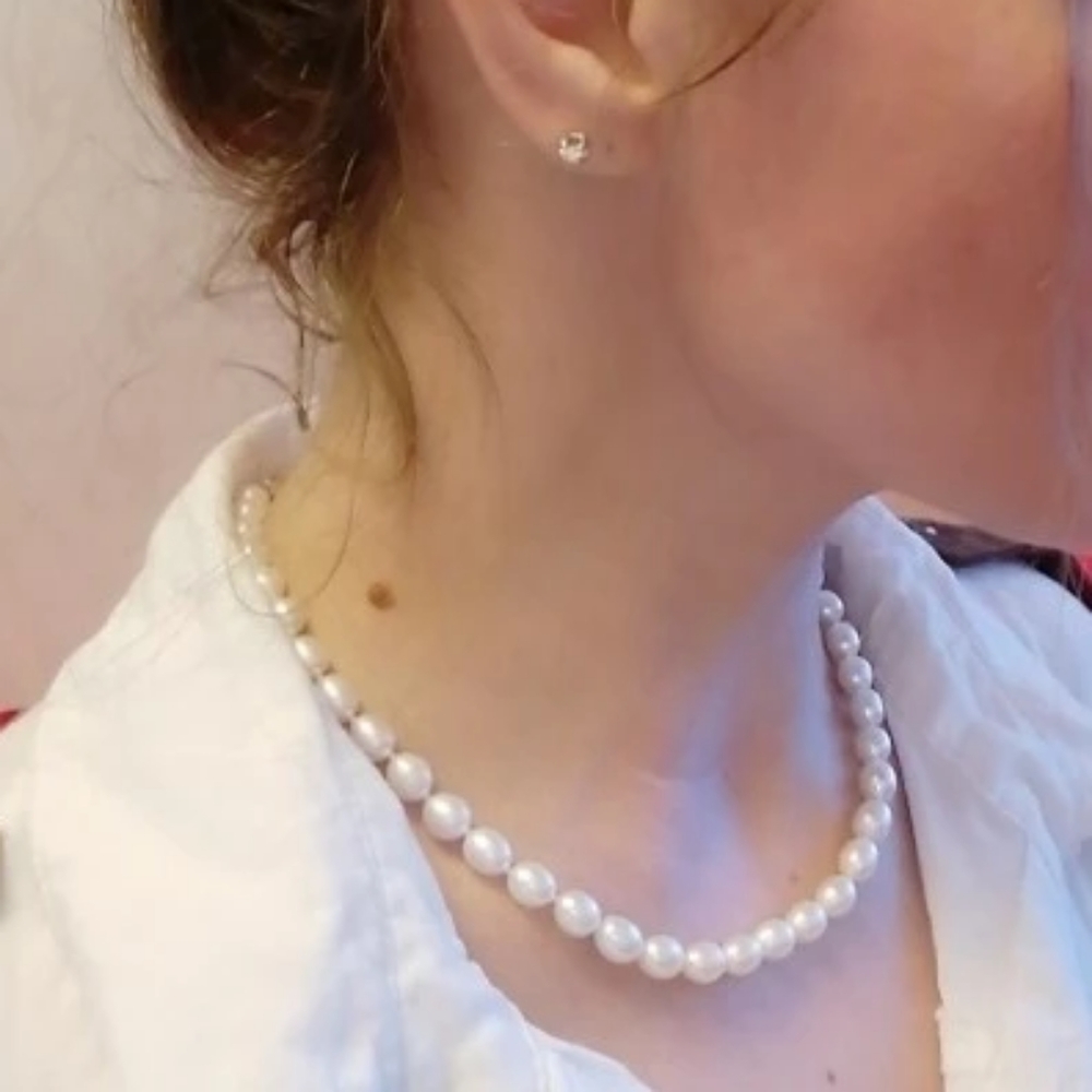 REAL - 9mm Pearl Necklace - Picture 8 of 8